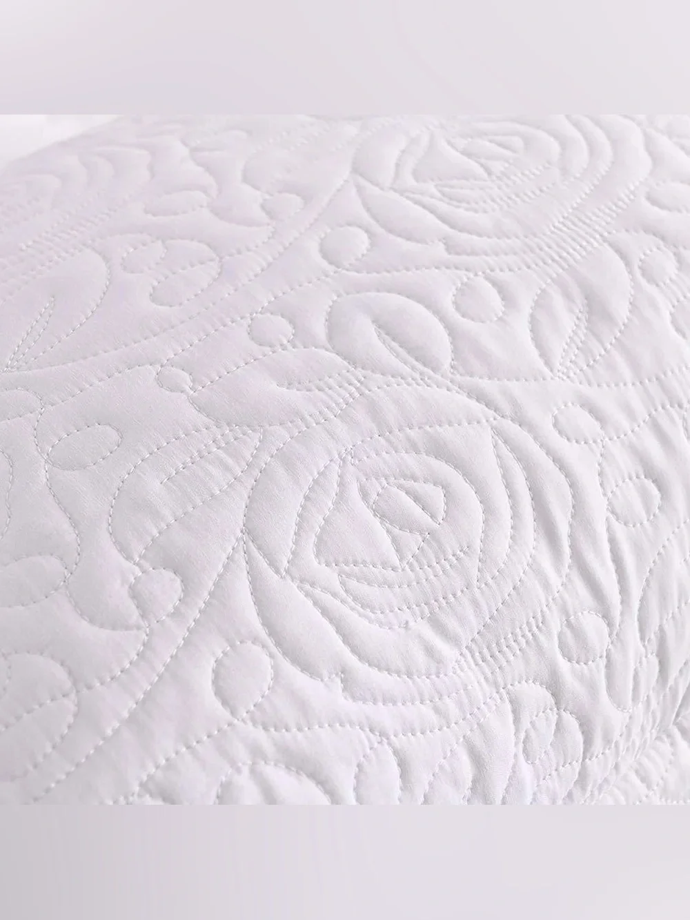 Classic White Quilted 2 piece Pillow Sham Pair